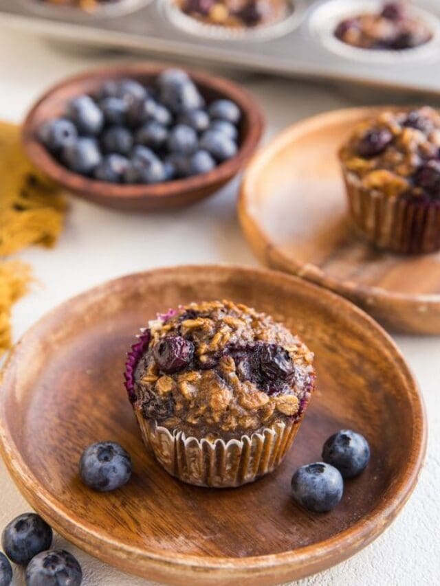 Baked Blueberry Oatmeal Cups Recipe