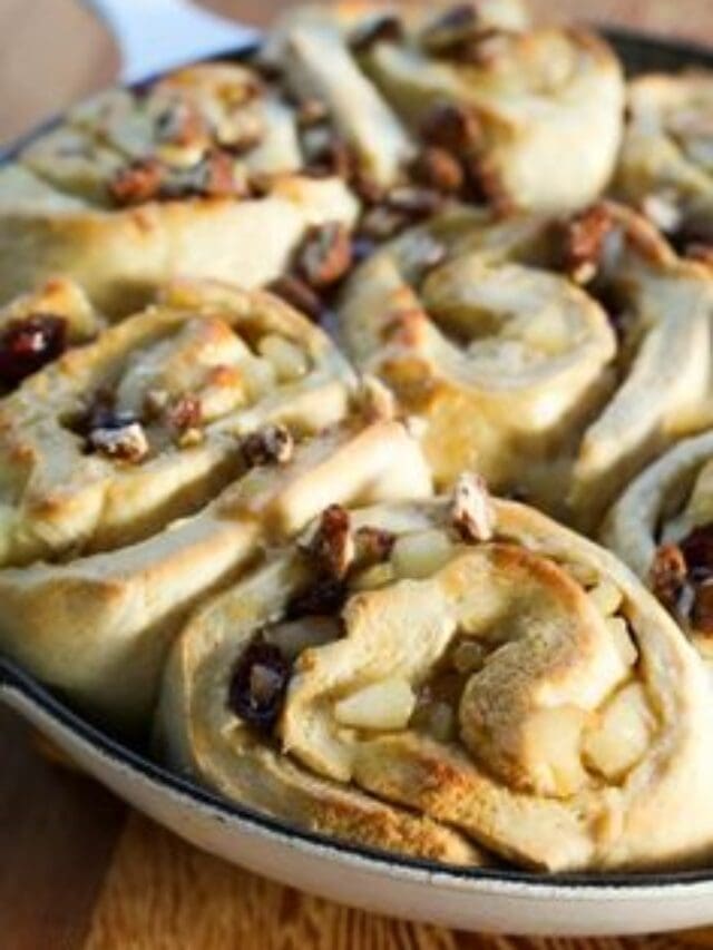 Pear Cranberry Sticky Buns Recipe