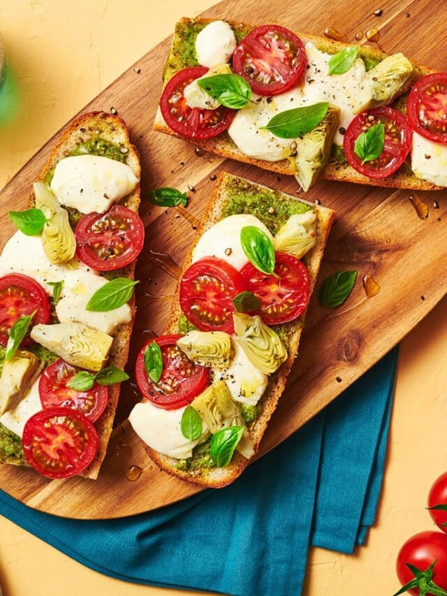 Artichoke tomato pesto flatbread recipe